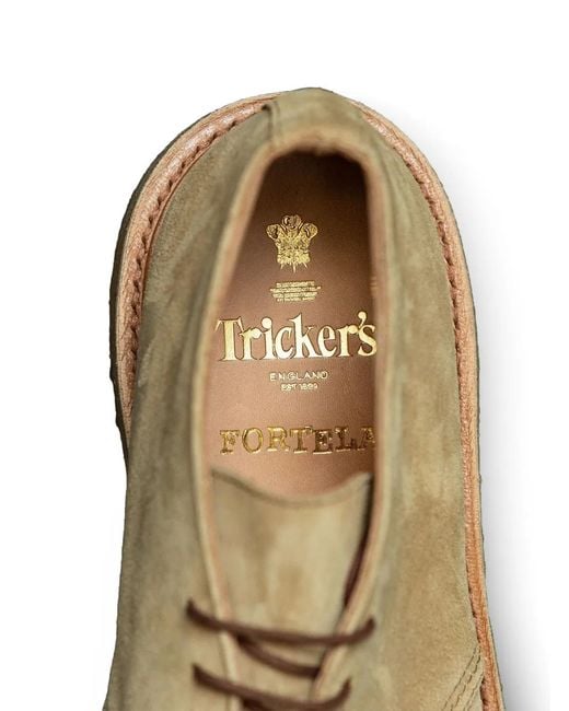 Fortela Natural X Trickers Lace-Up Suede Boots for men