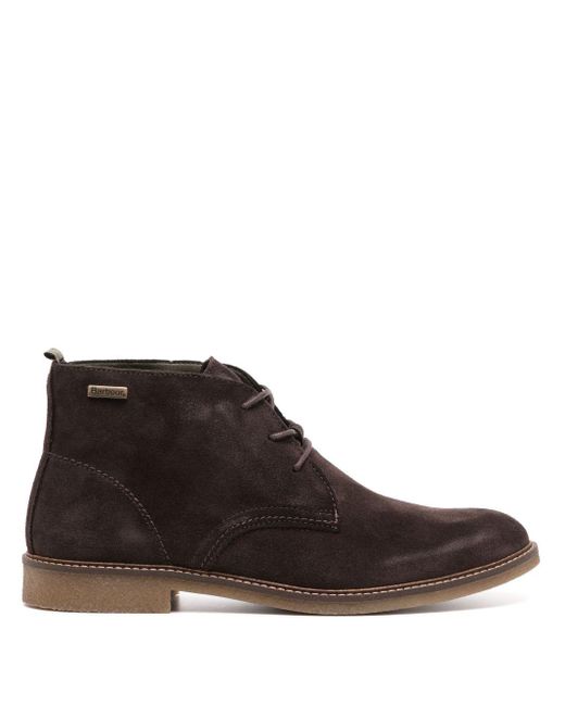 Barbour Brown Lace-up Leather Boots for men