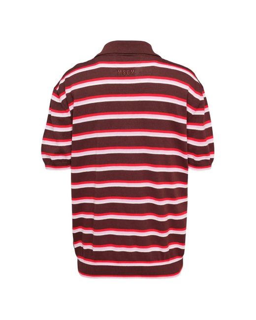 MSGM Red Pull À Rayures