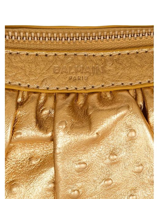 Balmain Metallic Mini Ebene Tote Bag