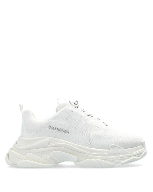 Balenciaga White Triple S Chunky Sneakers for men