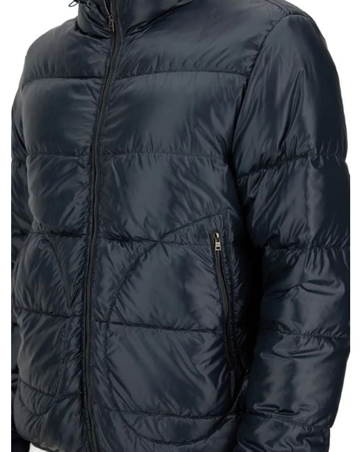 Herno Blue Hooded Quilted Jacket for men