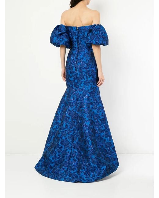 Bambah Blue Bellflower Balloon Gown