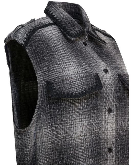 Golden Goose Deluxe Brand Black Checked Mini Dress