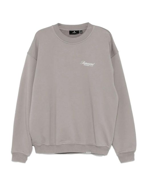 Represent Sweater Met Logoprint in het Gray voor heren