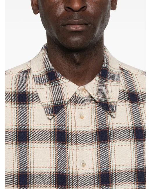 Séfr Gray Wes Check-Pattern Long-Sleeve Shirt for men