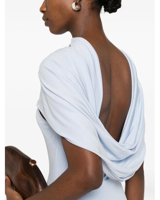 Esse Studios White Cowl Solina Dress