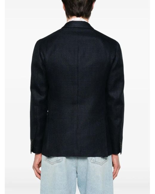 Lardini Blue Checked Blazer for men