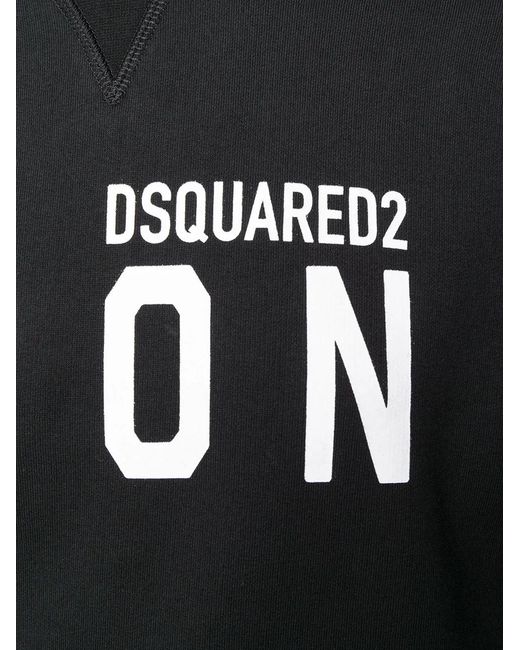 DSquared² Black Logo Cotton Sweatshirt