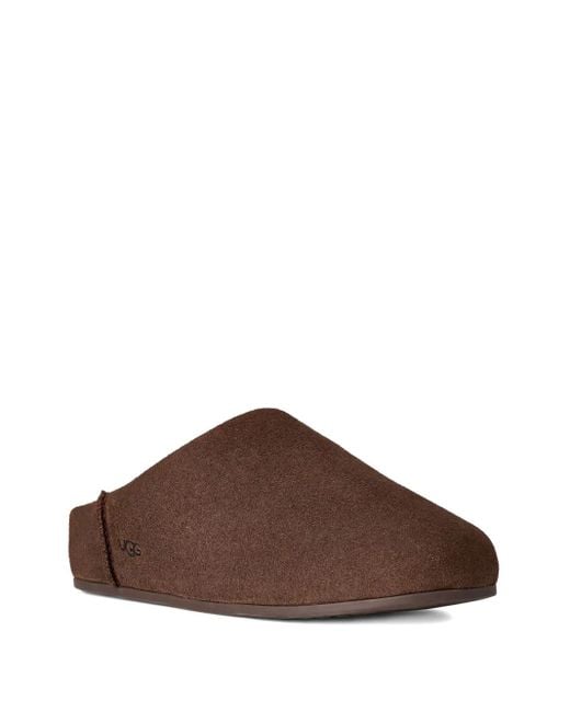 Ugg Brown Elea Suede Leather Mules