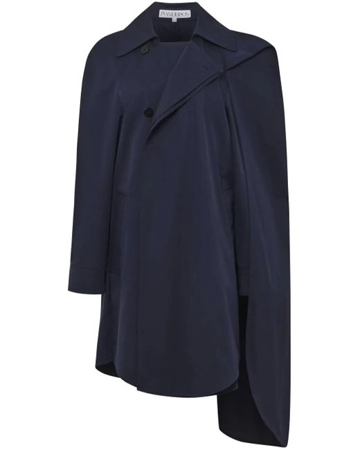 J.W. Anderson Blue Asymmetric Cape Coat