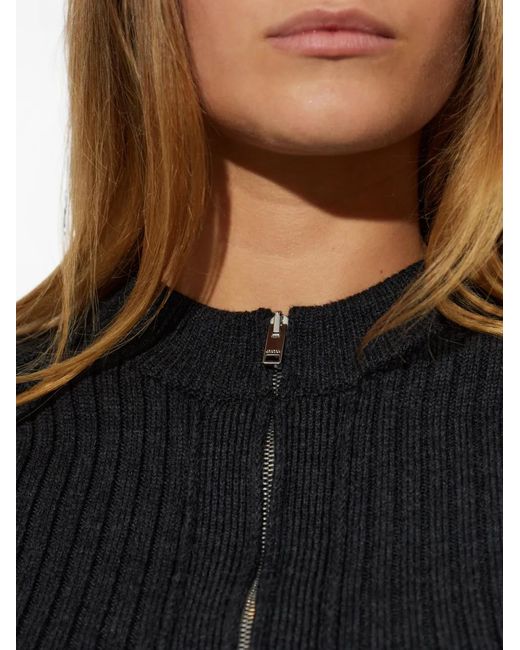Isabel Marant Blue Vice Ribbed Zip-Up Cardigan