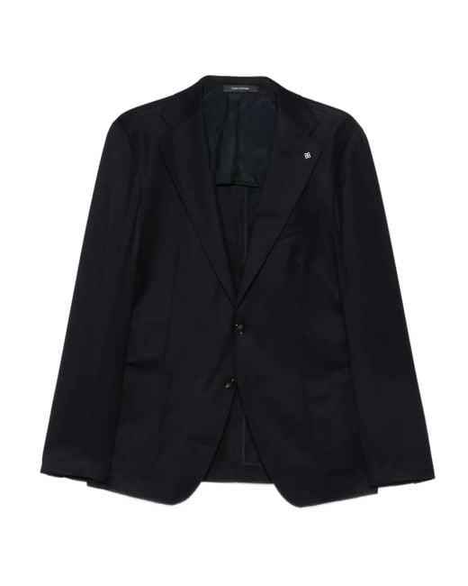 Tagliatore Black Single-Breasted Jacket for men