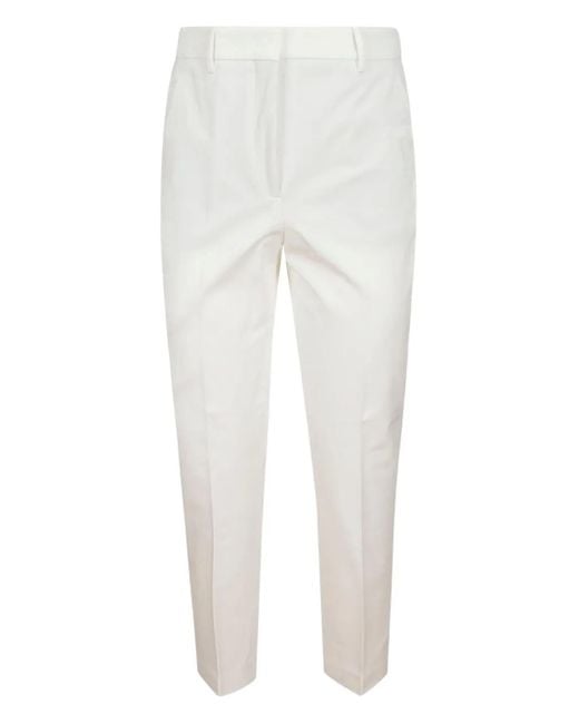 Incotex White Cropped-Hose Mit Geradem Bein