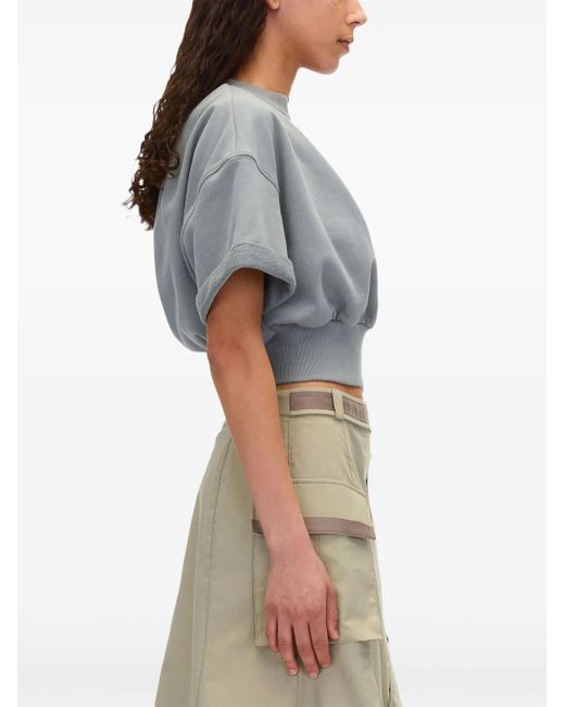 3.1 Phillip Lim Gray V-Neck Cotton T-Shirt