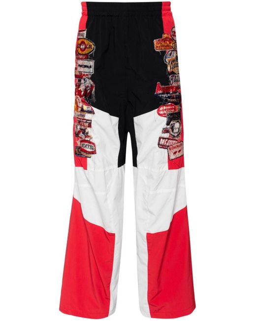 Doublet Red Panelled Track Trousers for men