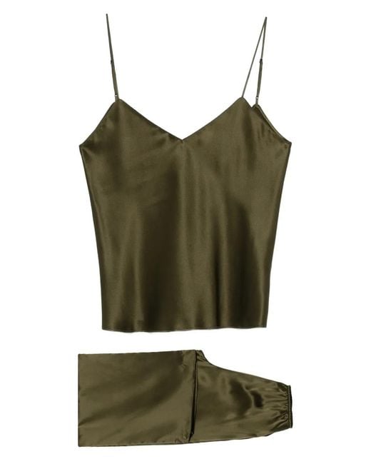 Olivia Von Halle Women's Green Bliss Spaghetti-Strap 'Pyjama (Set Of Two)