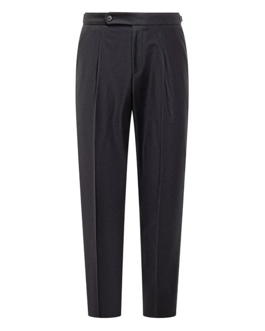 Boss Blue Pleated C-Perino-Pl-Dtl Trousers for men