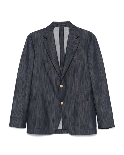 Lardini Blue Denim Blazer for men