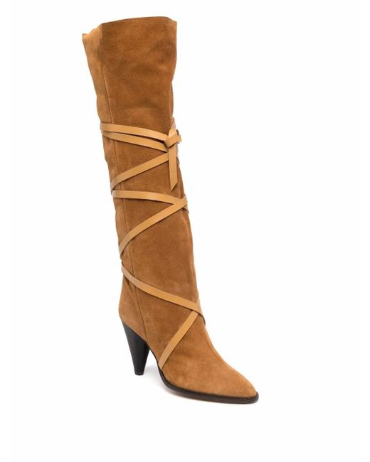 Isabel Marant Multicolor Lace-Up Suede Boots