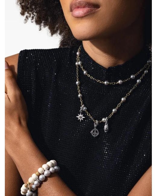 Loree Rodkin White 14K Diamond Skull-Head Pendant