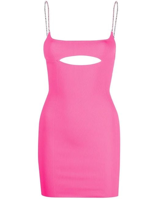 Gcds Pink Dress With Cut-out Detail