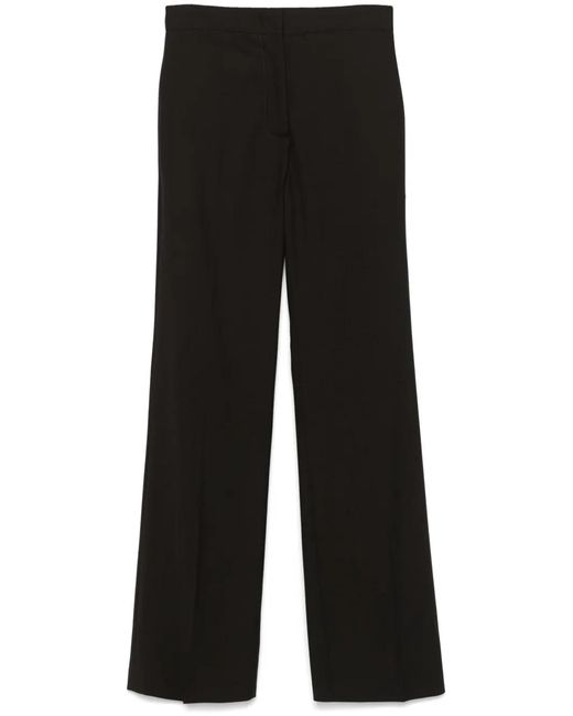 Fabiana Filippi Black Low-Rise Straight-Leg Trousers