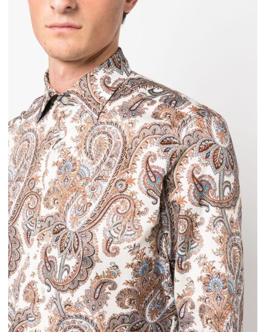 Camicia con stampa paisley di Etro in Multicolor da Uomo