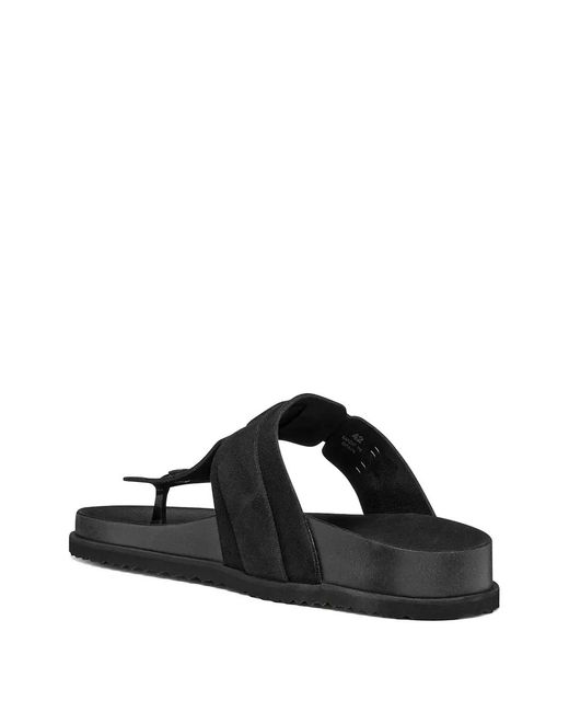 Geox Black Buckle-Fastening Thong Sandals for men