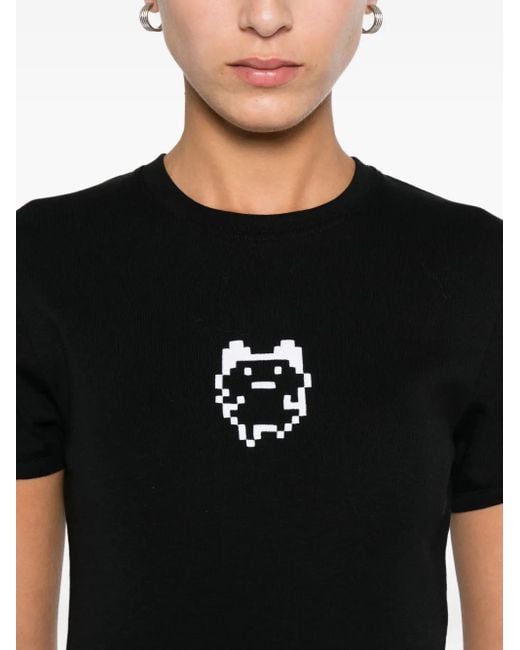 Coperni Black Graphic-Print T-Shirt