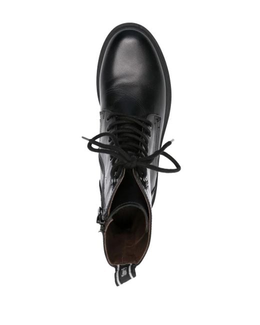 Nero Giardini Black Calf-Length Leather Boots