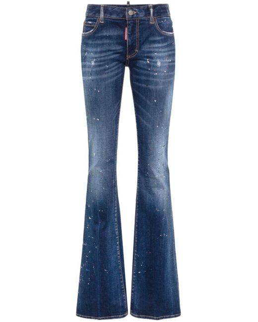 DSquared² Twiggy Flared Jeans in het Blue