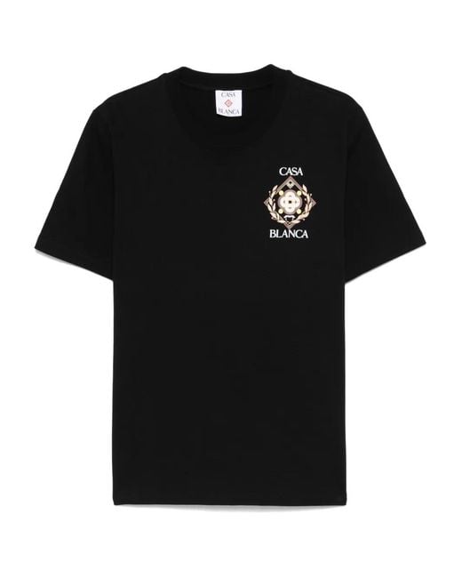 Casablanca Black Championship Diamond T-Shirt for men