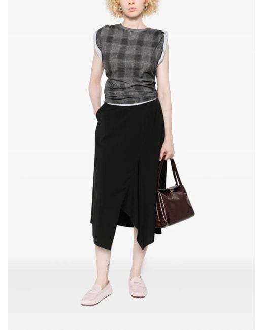 Loewe Black Asymmetric Midi Skirt