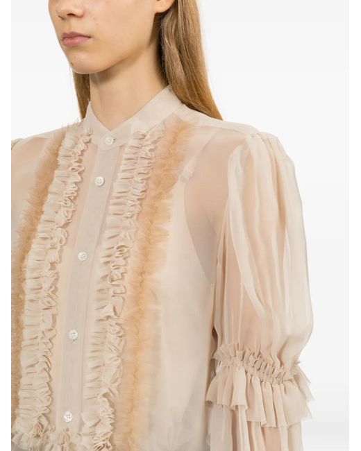 Noir Kei Ninomiya Natural Ruffled Blouse