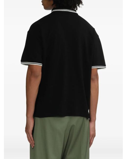 Polo Con Bordi A Contrasto di Neighborhood in Black da Uomo