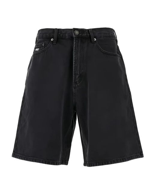 Obey Black Logo-Print Shorts for men