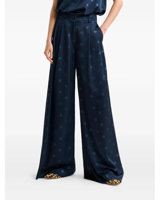 Essentiel Antwerp Blue Bundfaltenhose mit Polka Dots