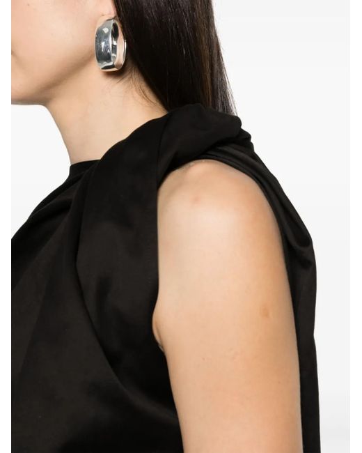 Totême Black Shoulder-Twist Dress