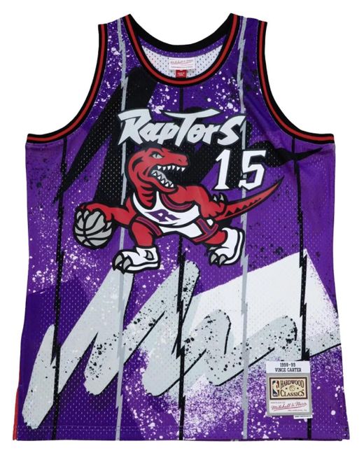 Top sin mangas Swingman NBA Raptors 1998 Vince Carter Hyper Hoops Mitchell & Ness de hombre de color Blue