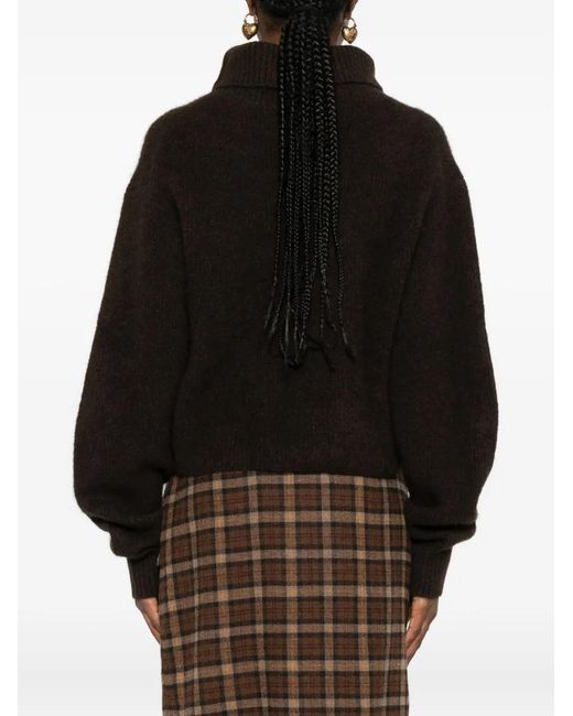 Maje Black Roll-Neck Sweater