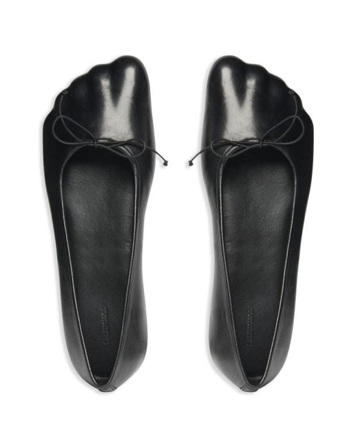Balenciaga Anatomic Leather Ballerina Shoes in Black | Lyst