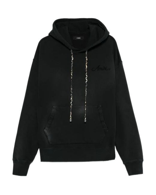 Sudadera con capucha y cordones Amiri de hombre de color Black