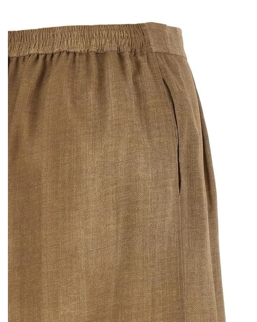 Ermanno Scervino Natural Pleated Shorts