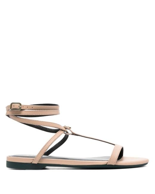Patrizia Pepe White Ankle-strap Flat Sandals