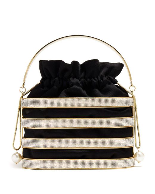 Rosantica Black Holli Astoria Crystal-embellished Shoulder Bag