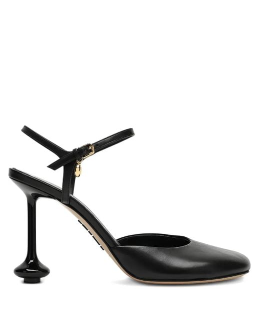 Loewe Black 90Mm Ankle-Strap Sculpted-Heel Pumps
