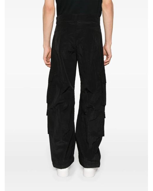 Golden Goose Deluxe Brand Cargo Broek Met Wijde Pijpen in het Black voor heren