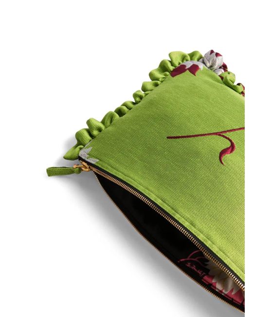 Bolso de mano con volantes LaDoubleJ de color Green