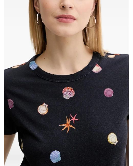 Rag & Bone White Seashell-Print T-Shirt